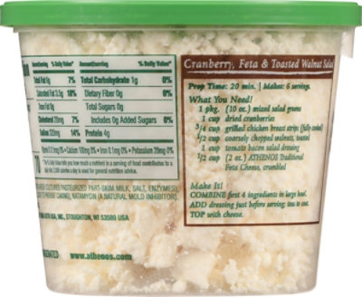 Athenos Crumbled Feta Cheese Traditional Large - 12 Oz. - Image 6