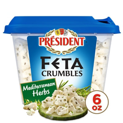 President Cheese Feta Crumbled Mediterranean - 6 Oz - Image 2