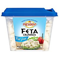 President Cheese Feta Crumbled Fat Free - 6 Oz - Image 1