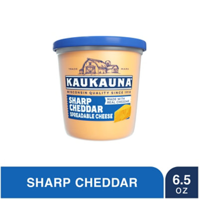 Kaukauna Sharp Cheddar Spreadable Cheese Cup - 6.5 Oz - Image 1