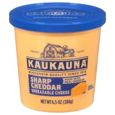 Kaukauna Sharp Cheddar Spreadable Cheese Cup - 6.5 Oz - Image 2