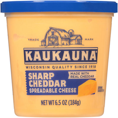 Kaukauna Sharp Cheddar Spreadable Cheese Cup - 6.5 Oz.