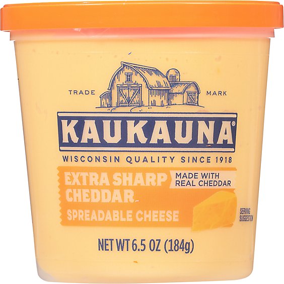 Kaukauna Extra Sharp Cheddar Spreadable Cheese Cup - 6.5 Oz