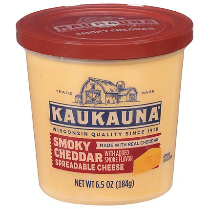 Kaukauna Smoky Cheddar Spreadable Cheese Cup - 6.5 Oz - Image 4