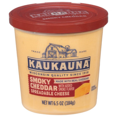 Kaukauna Smoky Cheddar Spreadable Cheese Cup - 6.5 Oz - Image 1