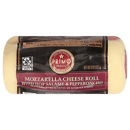 Primo Taglio Cheese Roll Mozzarella With Hot Salami Pepperoncini - 8 Oz - Image 2