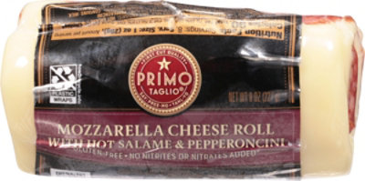 Primo Taglio Cheese Roll Mozzarella With Hot Salami Pepperoncini - 8 Oz - Image 2