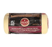 Primo Taglio Cheese Roll Mozzarella With Hot Salami Pepperoncini - 8 Oz