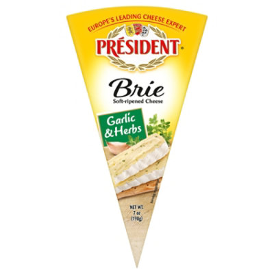 President Cheese Brie Herb Foil Wedge - 7 Oz - Image 2