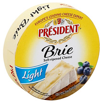 President Cheese Brie Light Round - 7 Oz - Image 1