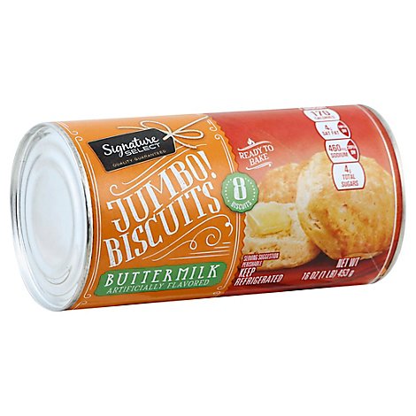 Signature SELECT Biscuits Buttermilk Jumbo 8 Count - 16 Oz