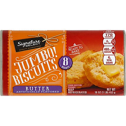 Signature SELECT Biscuits Butter Flavored Jumbo 8 Count - 16 Oz - Image 2