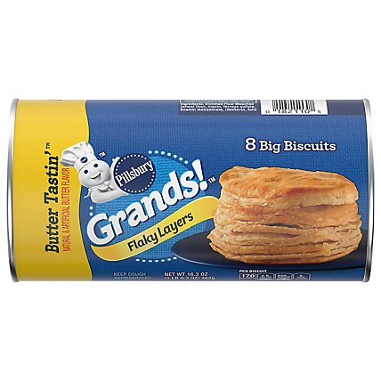 Pillsbury Grands! Biscuits Flaky Layers Butter Tasting Butter Flavor 8 Count - 16.3 Oz - Image 3