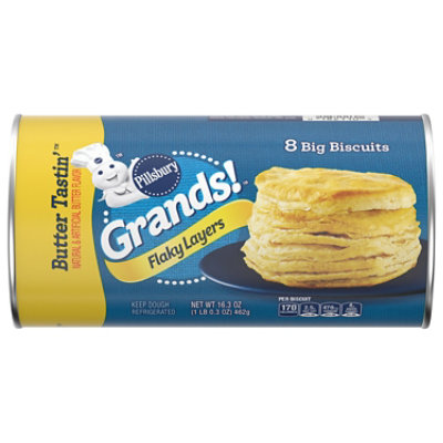 Pillsbury Grands! Biscuits Flaky Layers Butter Tasting Butter Flavor 8 Count - 16.3 Oz - Image 1