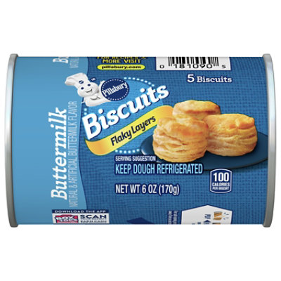 Pillsbury Grands! Jr Biscuits Golden Layers Buttermilk 5 Count - 6 Oz