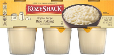 Kozy Shack Original Recipe Rice Pudding 6 Count - 24 Oz - Image 1