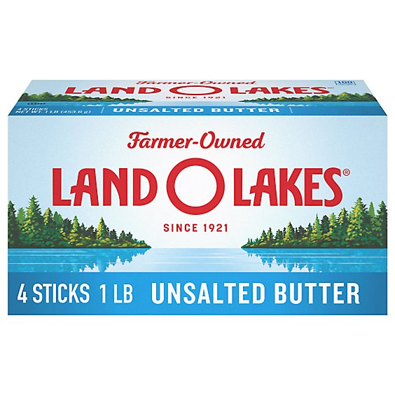 Land O Lakes Butter Stick Unsalted 4 Count - 1 Lb