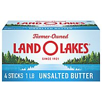 Land O Lakes Butter Stick Unsalted 4 Count - 1 Lb - Image 1