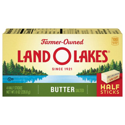 Land O Lakes Salted Butter in Half Sticks Pack - 4 - 8 Oz - Image 1