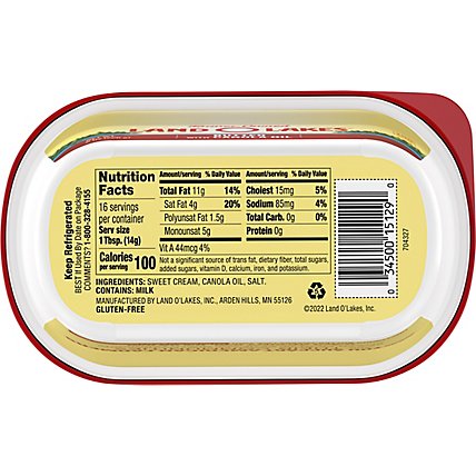 Land O Lakes Spreadable Butter with Canola Oil - 8 Oz - Image 3
