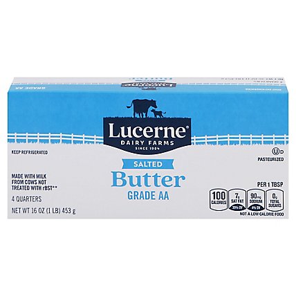 Lucerne Butter Salted Sweet Cream 4 Quarters - 16 Oz - Image 4