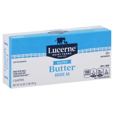 Lucerne Butter Salted Sweet Cream 4 Quarters - 16 Oz - safeway