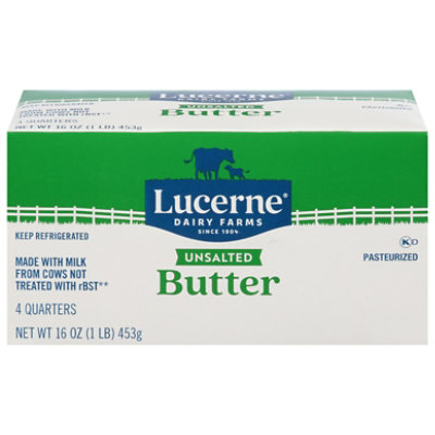 Lucerne Unsalted Sweet Cream Butter Quarters - 16 Oz - Image 4