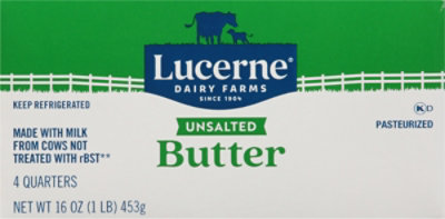 Lucerne Unsalted Sweet Cream Butter Quarters - 16 Oz - Image 5