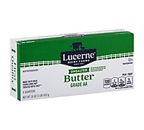 Lucerne Unsalted Sweet Cream Butter Quarters - 16 Oz