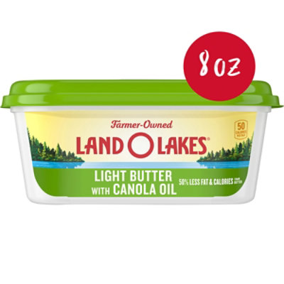 Land O Lakes Light Butter with Canola Oil Spreadable Tub - 8 Oz