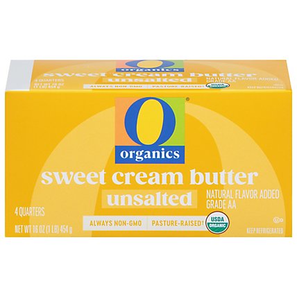 O Organics Organic Butter Sweet Cream Unsalted 4 Count - 16 Oz - Image 1