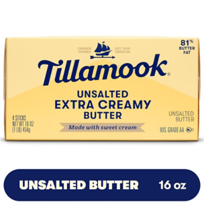 Tillamook Extra Creamy Unsalted Butter Sticks Multipack - 4-16 Oz - Image 1