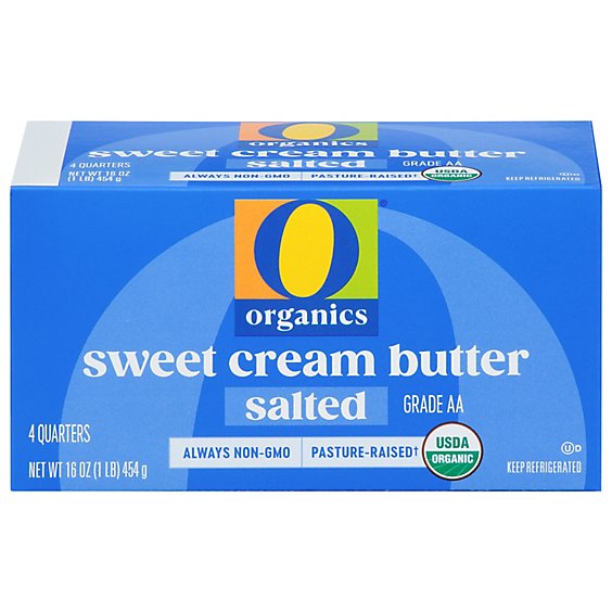 O Organics Organic Butter Sweet Cream Salted 4 Count - 16 Oz