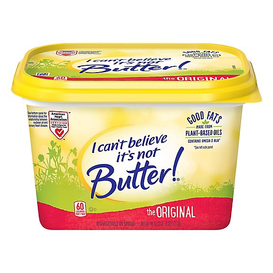 I Cant Believe Its Not Butter! Vegetable Oil Spread 45% Original - 45 Oz