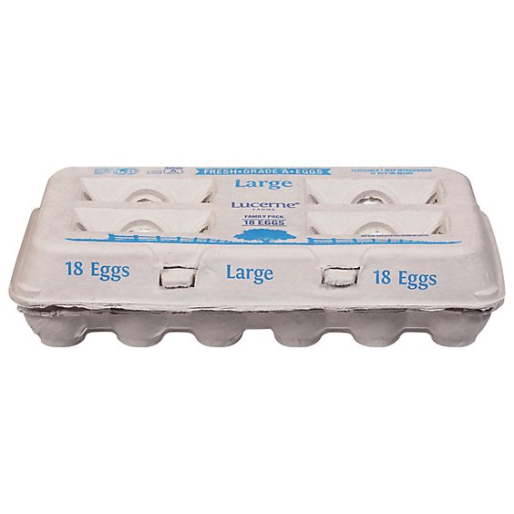 Lucerne Eggs Large Grade A Family Pack - 18 Count
