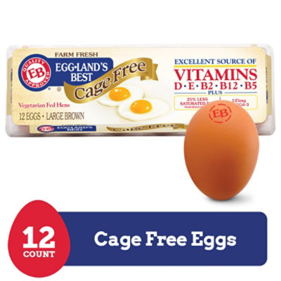 Eggland's Best Cage Free Large Brown Eggs - 12 Count - Image 1