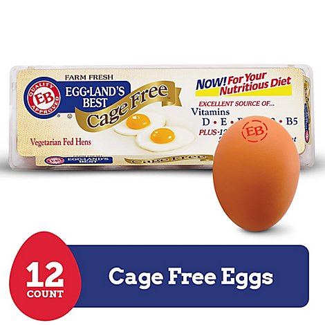 Egglands Best Eggs Cage Free Large Brown  - 12 Count