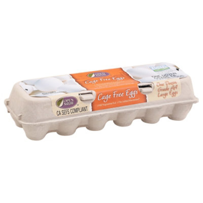 Open Nature Eggs Cage Free Large White 12 Count JewelOsco