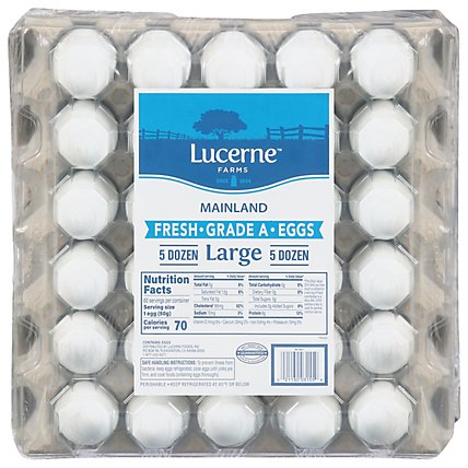Lucerne Eggs Large Grade A - 60 Count - Image 3