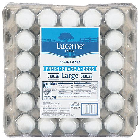 Lucerne Eggs Large Grade AA  - 60 Count
