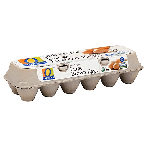 O Organics Organic Eggs Large Brown - 12 Count