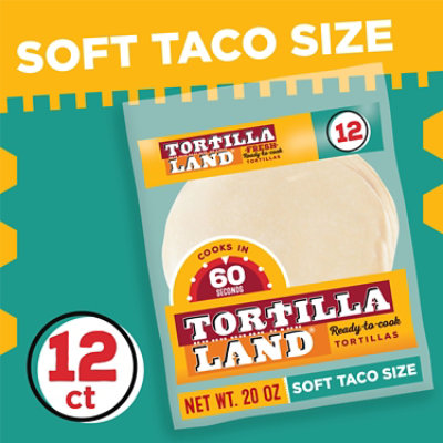 TortillaLand Uncooked Soft Taco Size Flour Tortillas - 12 Count - Image 2