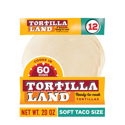 Tortilla Land Uncooked Flour Tortillas - 12 Count