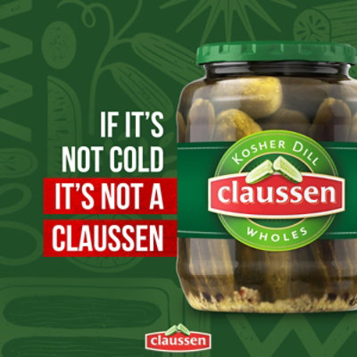 Claussen Kosher Dill Pickle Wholes Jar - 32 Fl. Oz. - Image 3