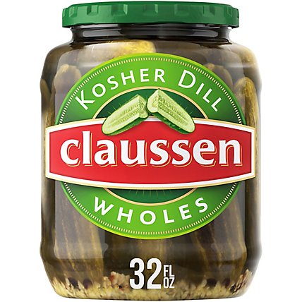 Claussen Kosher Dill Pickle Wholes Jar - 32 Fl. Oz. - Image 3