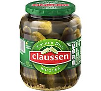Claussen Kosher Dill Pickle Wholes Jar - 32 Fl. Oz.