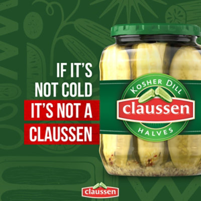 Claussen Kosher Dill Pickle Halves Jar - 32 Fl. Oz. - Image 3