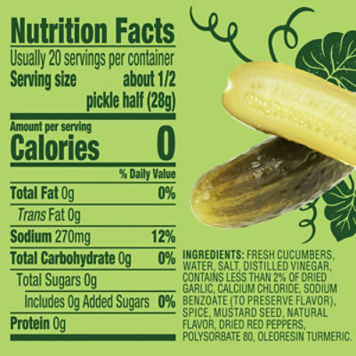Claussen Kosher Dill Pickle Halves - 32 Fl. Oz. - Image 6