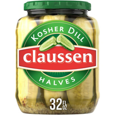 Claussen Pickles Kosher Dill Halves 32 Fl Oz Safeway