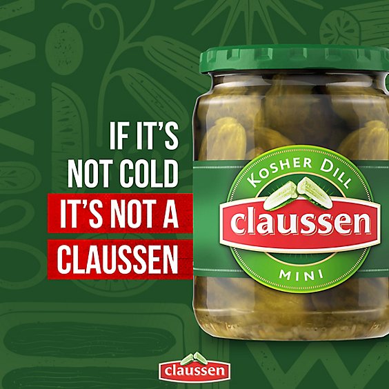 Claussen Kosher Dill Mini Pickles Jar - 20 Fl. Oz.